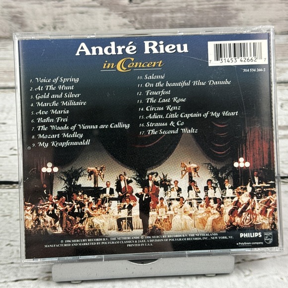 André Rieu – In‎ Concert (CD, 1996) Philips Classical Music Album - Picture 2 of 4